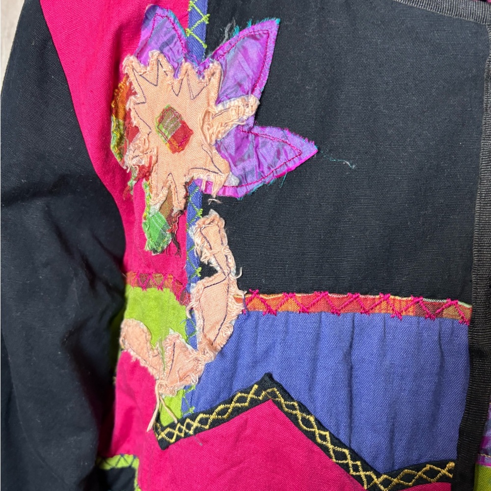 Fashion Bug Multicolor Patchwork Jacket Vintage - image 3